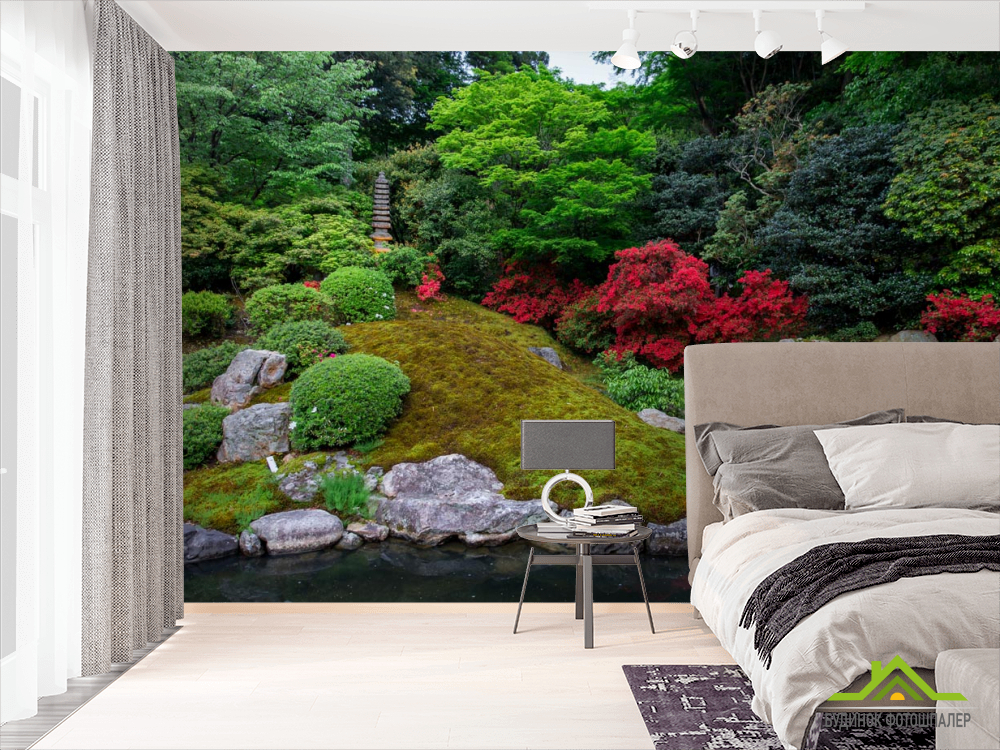 Фотошпалери поляна над струмочком