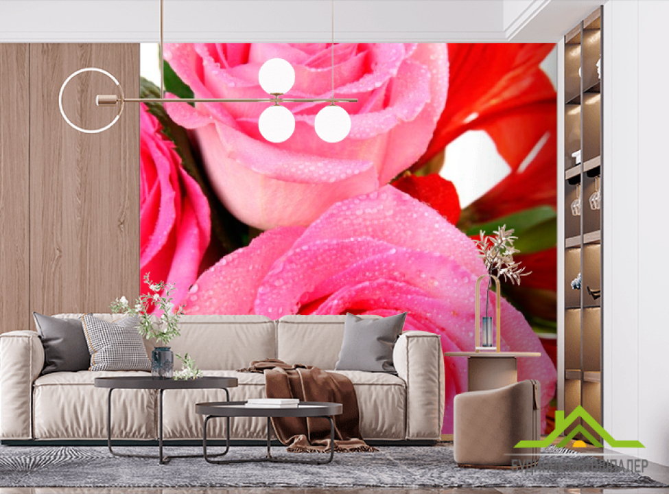 выбрать Фотообои Бледно-розового оттенка розы Фотообои Розы на стену