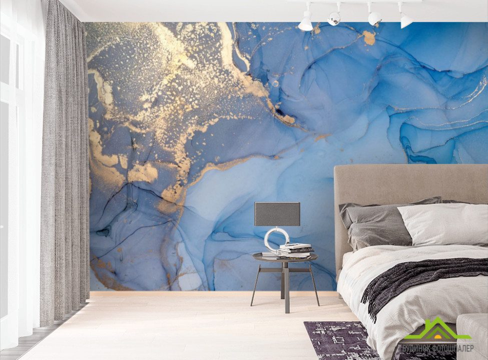 выбрать Фотошпалери Блакитний Fluid art Фотошпалери Fluid art на стіну