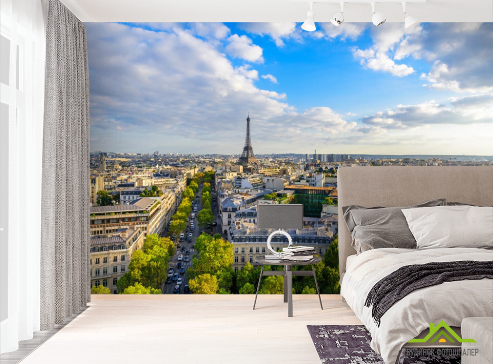 выбрать Фотообои лето в Париже Фотообои Город на стену