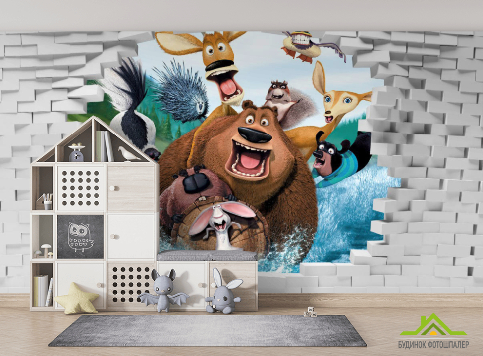 выбрать Фотообои Звери и 3д стена Фотообои в детскую на стену