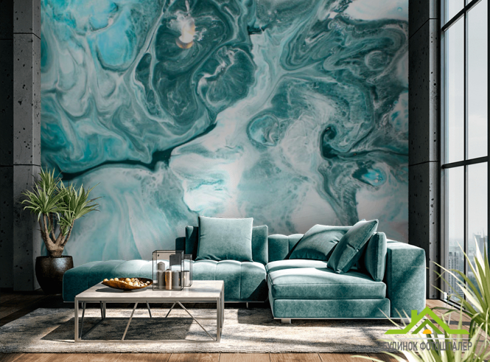 выбрать Фотошпалери Fluid art Бірюза Фотошпалери Fluid art на стіну