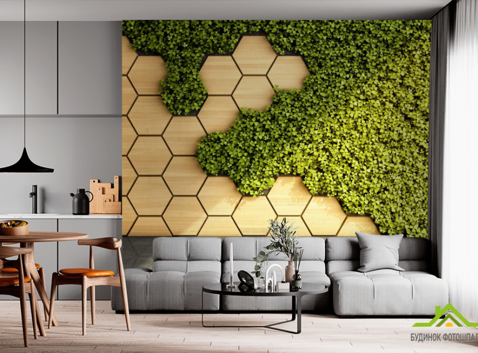 выбрать Фотошпалери 3д панелі, мох Фотошпалери 3д панелі на стіну