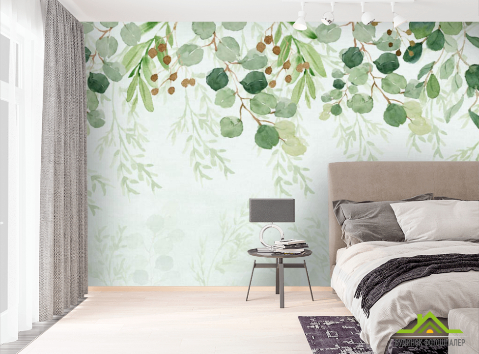 выбрать Фотошпалери гілочки тропічні Фотошпалери тропічні листя на стіну
