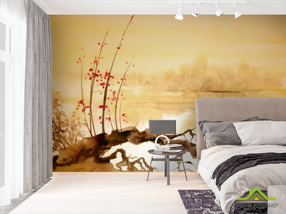 Фотошпалери Акварельна гілка