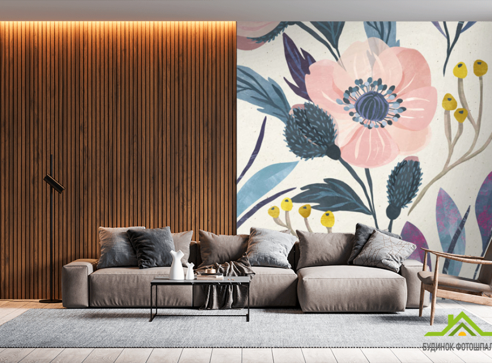 выбрать Фотообои Векторные цветы Фотообои Цветы на стену