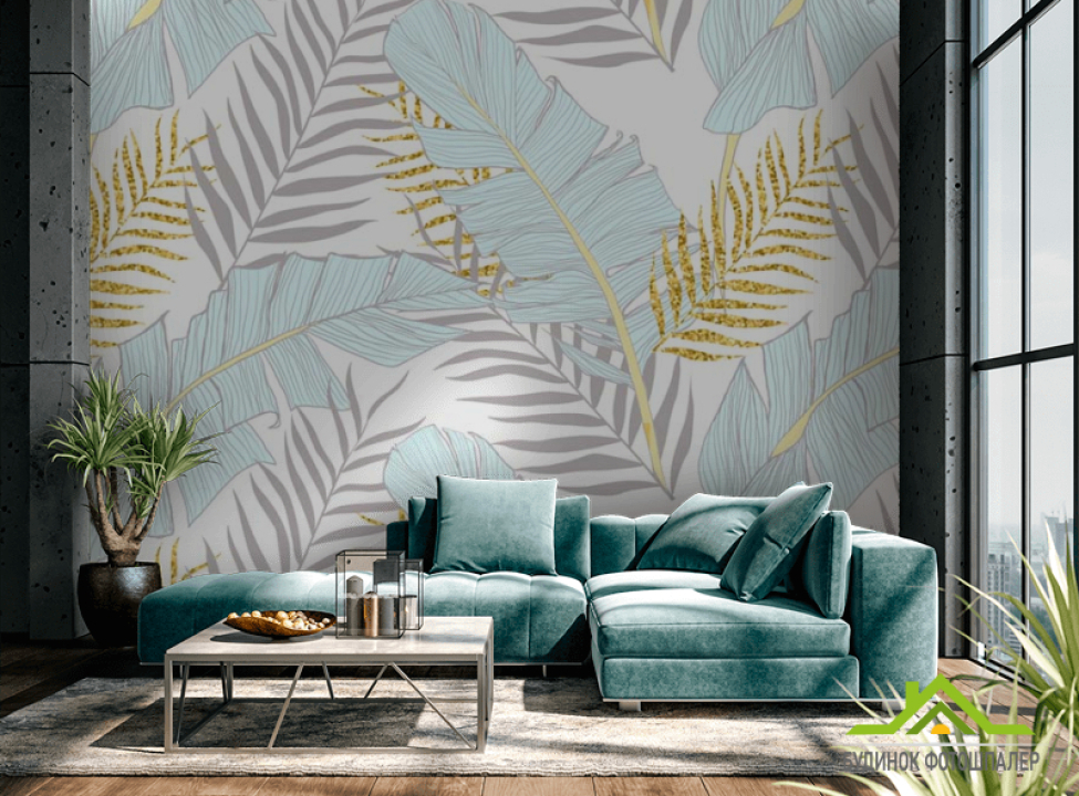 выбрать Фотошпалери Листя в скандинавському стилі Фотообої по стилю на стіну