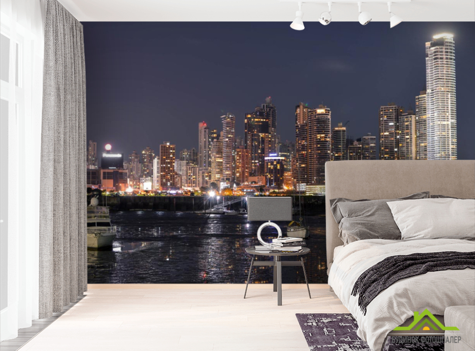 выбрать Фотошпалери яхти в місті  на стіну