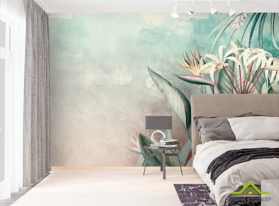 выбрать Фотошпалери квіти і листя тропічні Фотошпалери тропічні листя на стіну