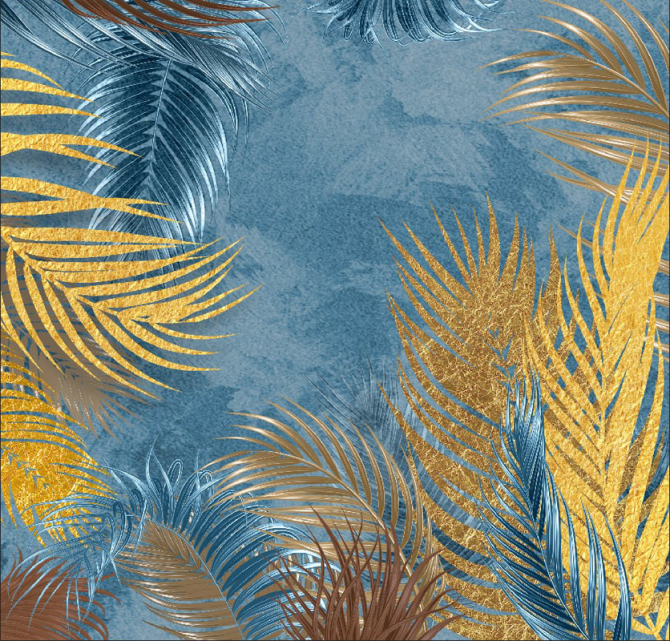 Фотообои золотые листья