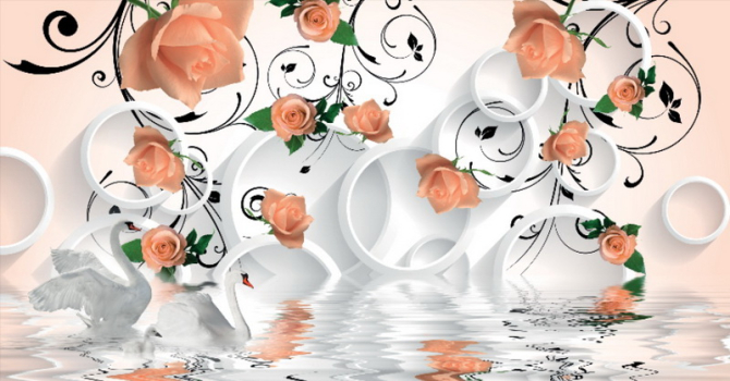 Фотообои 3D розы