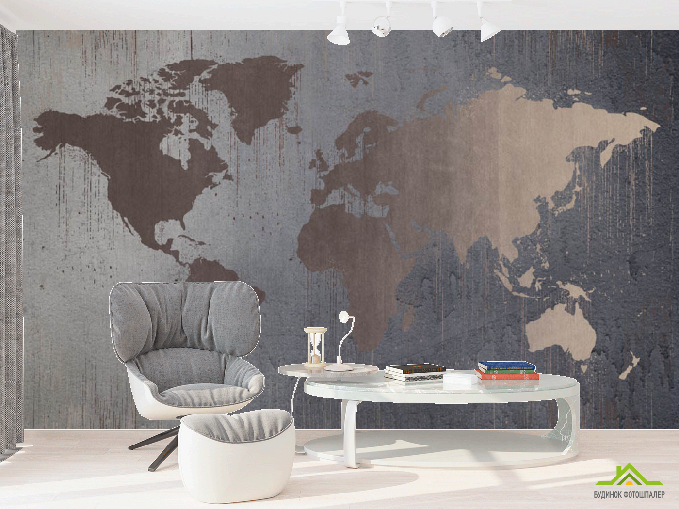 Фотошпалери Текстурная коричнева карта