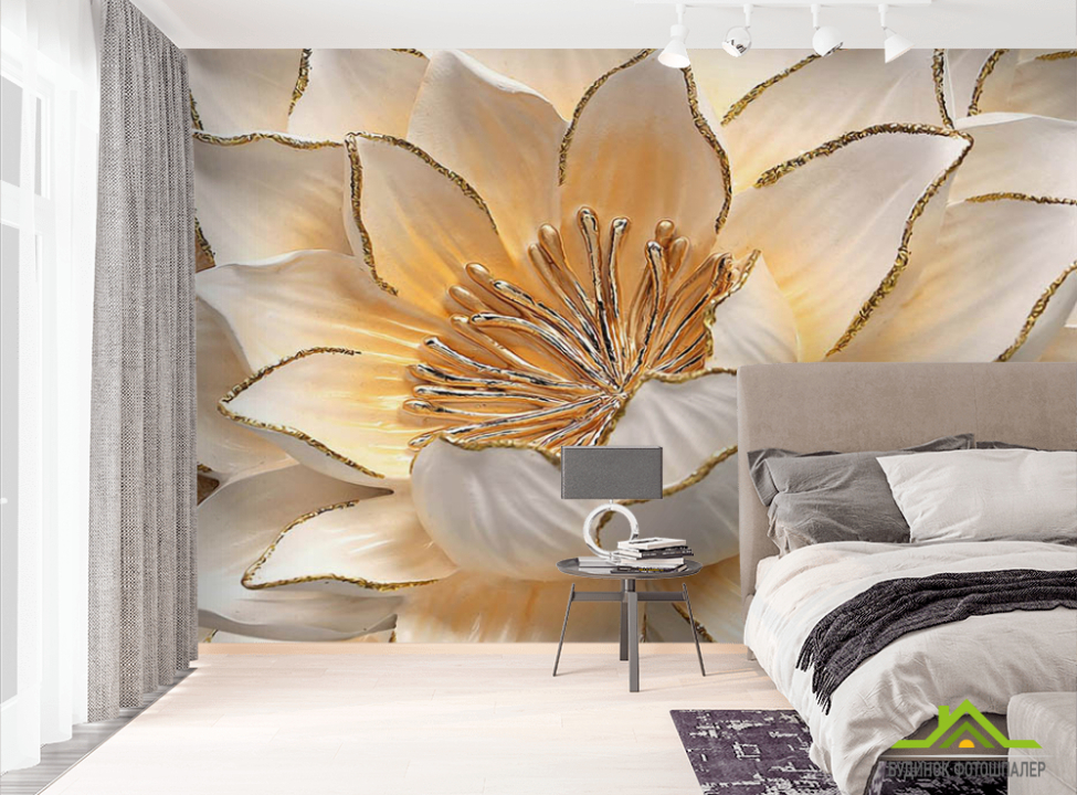 выбрать Фотообои современные 3D цветок Фотообои разные на стену