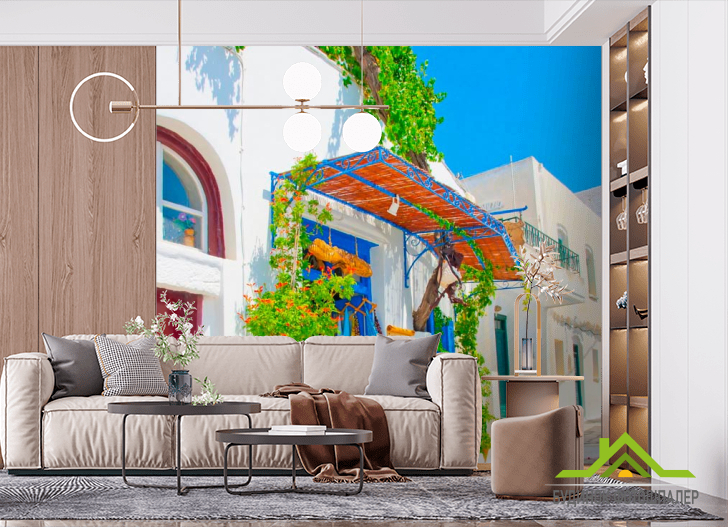 Фотошпалери Вуличка у Санторіні