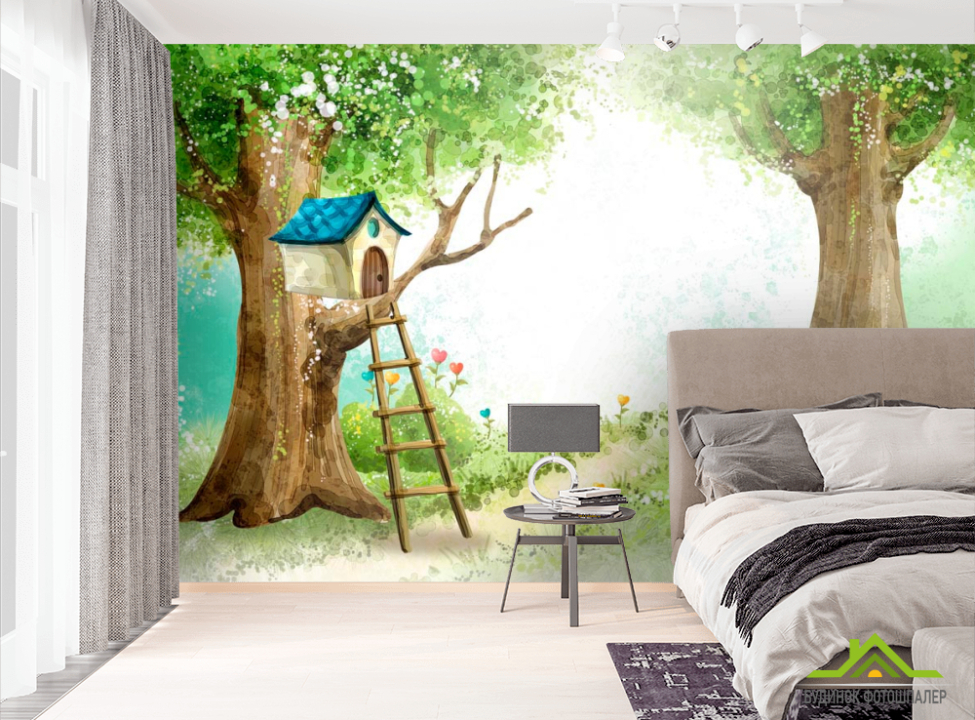 выбрать Фотошпалери Будиночок на дереві Фотошпалери Ілюстрації на стіну