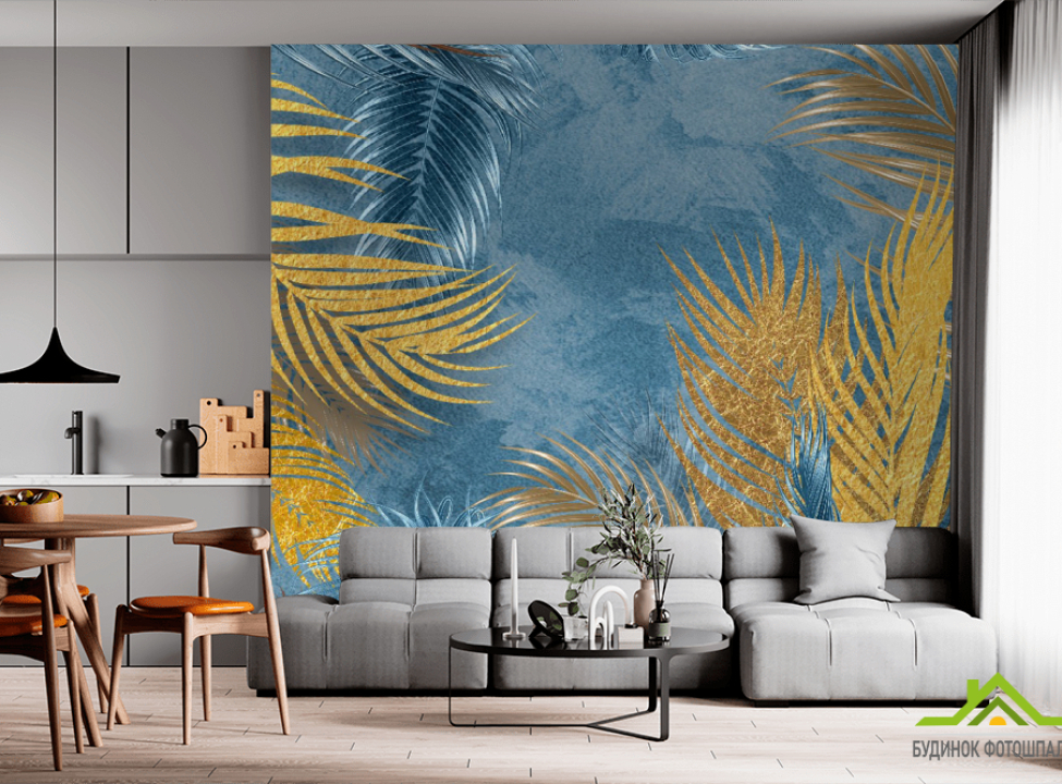 выбрать Фотообои золотые листья Фотообои с золочением на стену