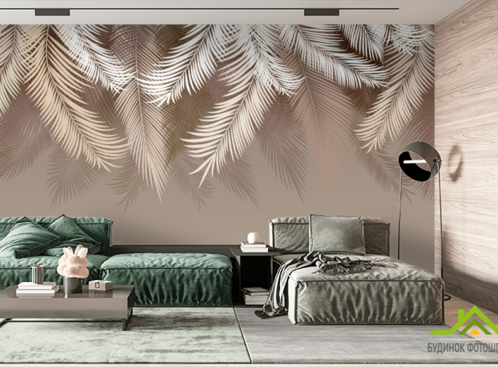 выбрать Обои с листьями леруа Фотообои Дизайнерские листья на стену