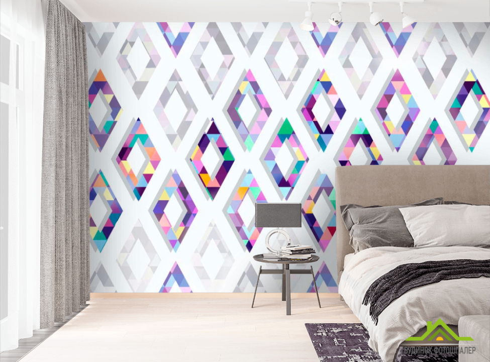 выбрать Фотообои 3Д Ромбы Фотообои Геометрия на стену