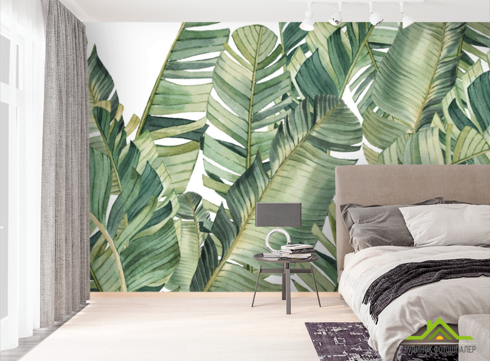 выбрать Фотошпалери Бананові листя Фотошпалери тропічні листя на стіну