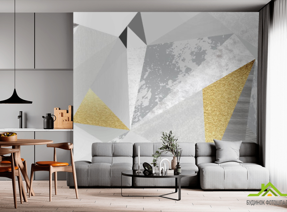выбрать Фотошпалери ромби з золотом Фотошпалери з позолотою на стіну