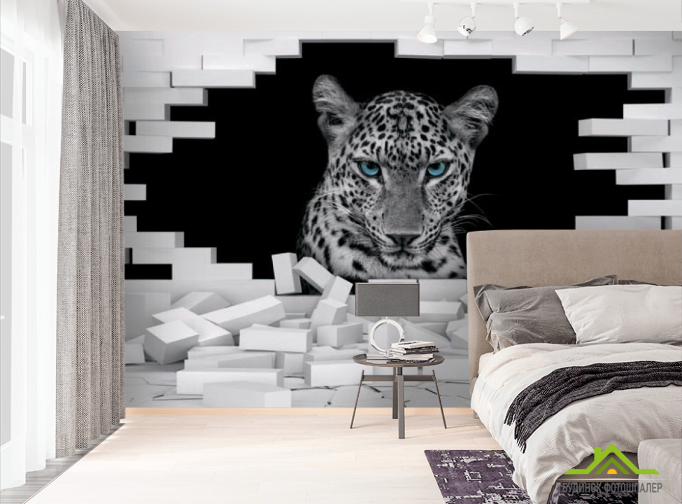 выбрать Фотошпалери Леопард Фотошпалери 3Д на стіну
