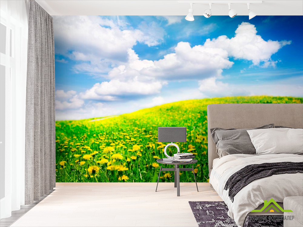 Фотошпалери Хмари, небо, луг