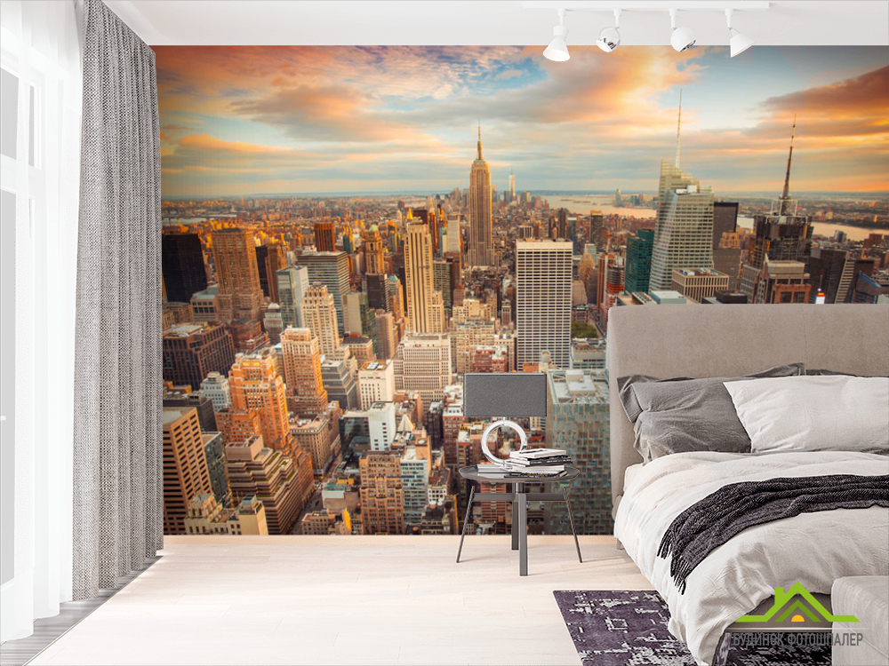 Фотошпалери Нью Йорк у заході сонця