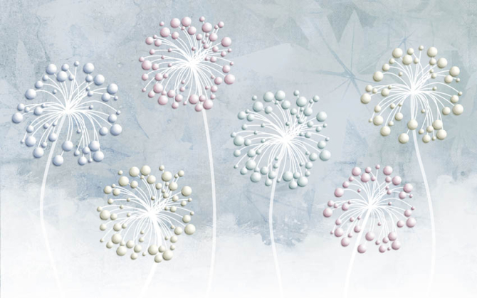 Фотошпалери 3д кульбаби