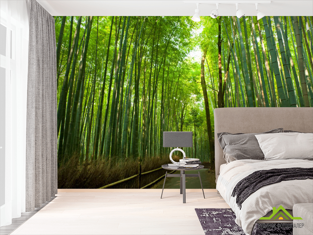 Фотообои аллея через бамбук