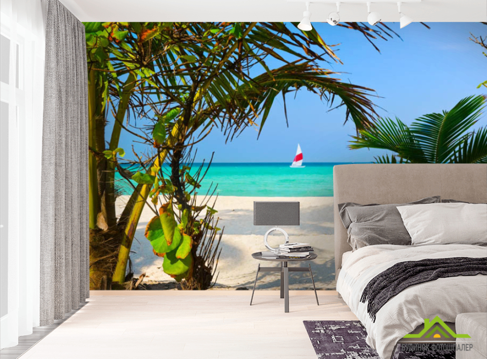 выбрать Фотообои Парусник на Мальдивах Фотообои мальдивы на стену