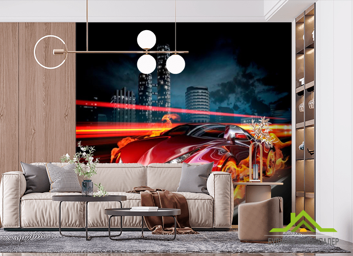 Фотошпалери Вогненний автомобіль