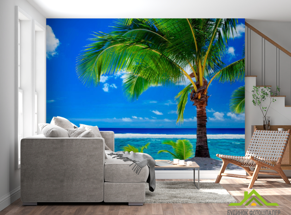 выбрать Фотошпалери Розлога пальма Фотошпалери Море на стіну