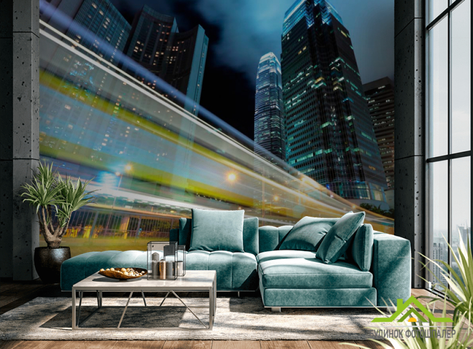 выбрать Фотообои Яркий свет город Фотообои Город на стену