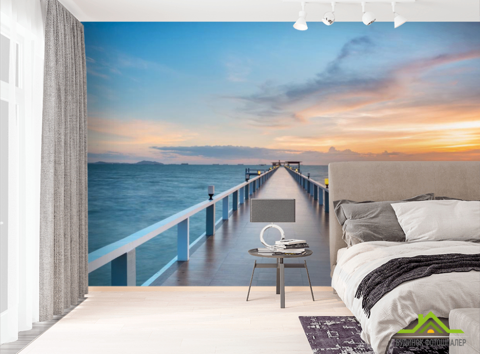 выбрать Фотообои Закат на пирсе Фотообои Море на стену