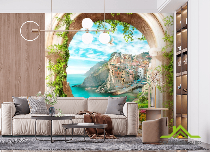 Фотообои Арка с видом на Италию