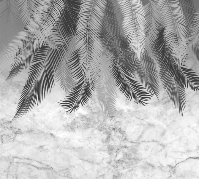 Фотошпалери сірі листя на стіну