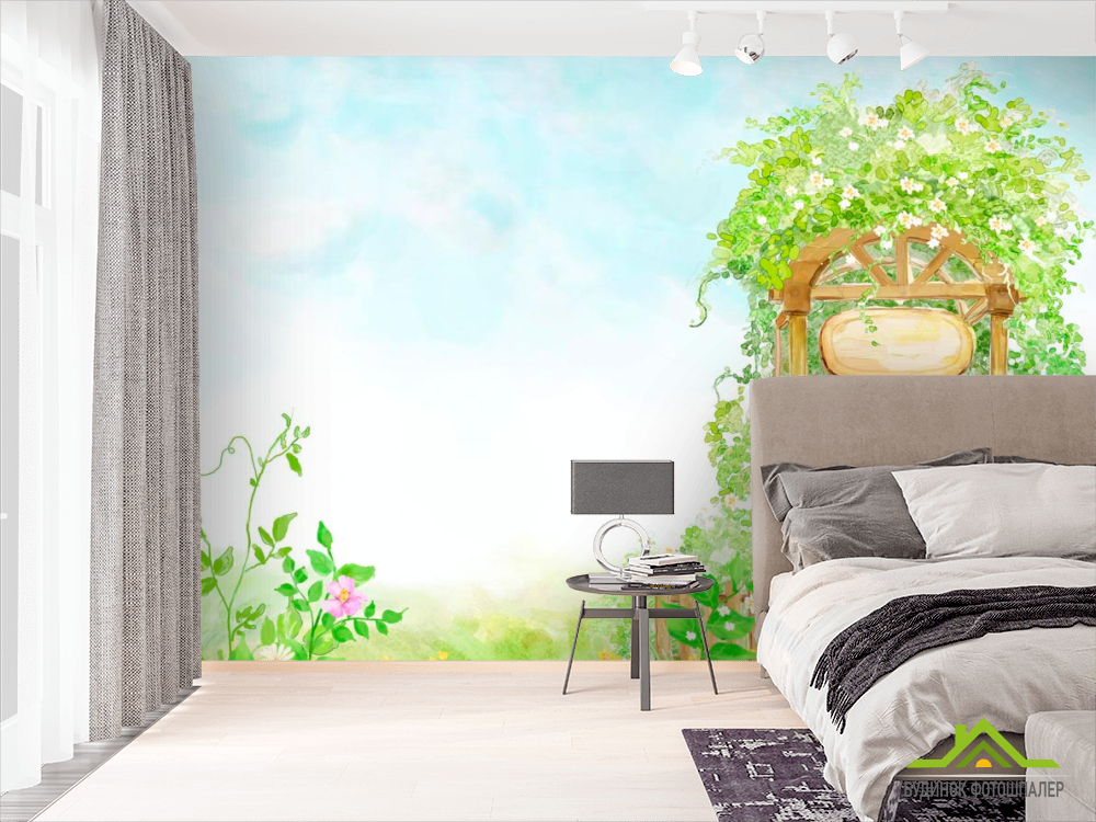 Фотошпалери Арка з квітами