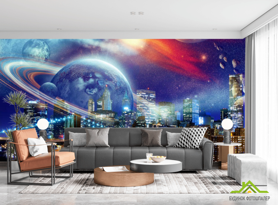 выбрать Фотошпалери місто і космос Фотошпалери Космос на стіну