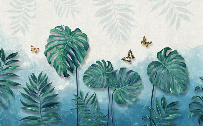 Фотошпалери листя монстери