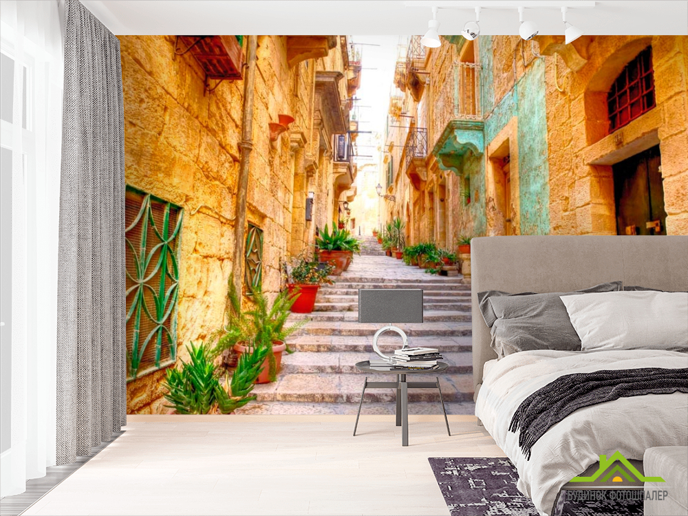 Фотообои Ступеньки на улочке