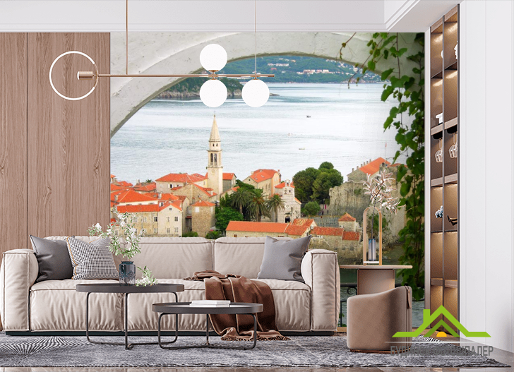 Фотошпалери Арка, місто, море