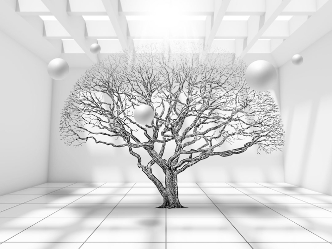 Фотошпалери дерево 3д