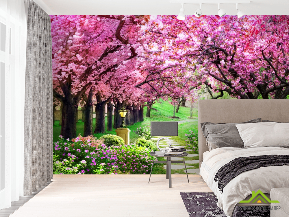 Фотошпалери Рожеві дерева
