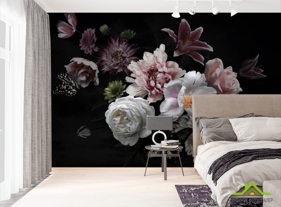 выбрать Фотошпалери мікс кольорів Фотошпалери Квіти на стіну