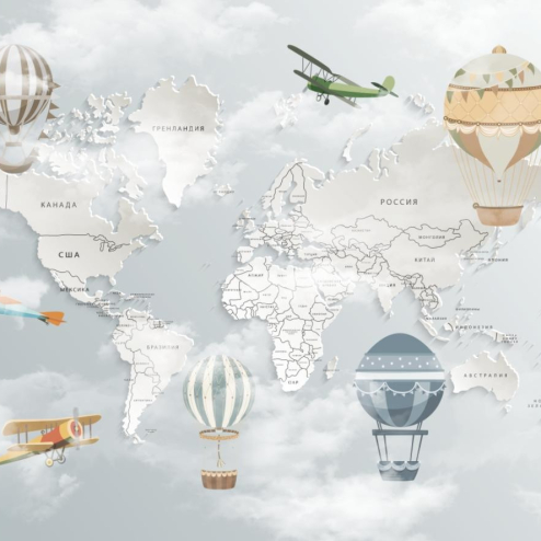  Фотошпалери Дитяча карта