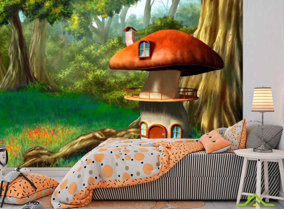 выбрать Фотообои Домик-гриб Фотообои Домики на стену