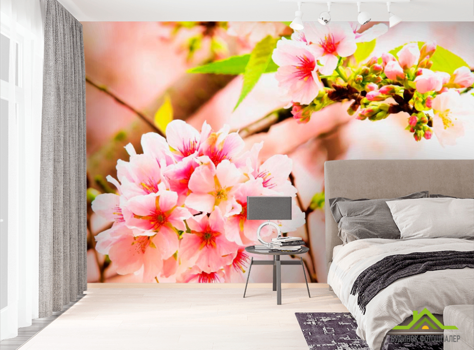 выбрать Фотообои Соцветия розовых цветов Фотообои Цветы на стену