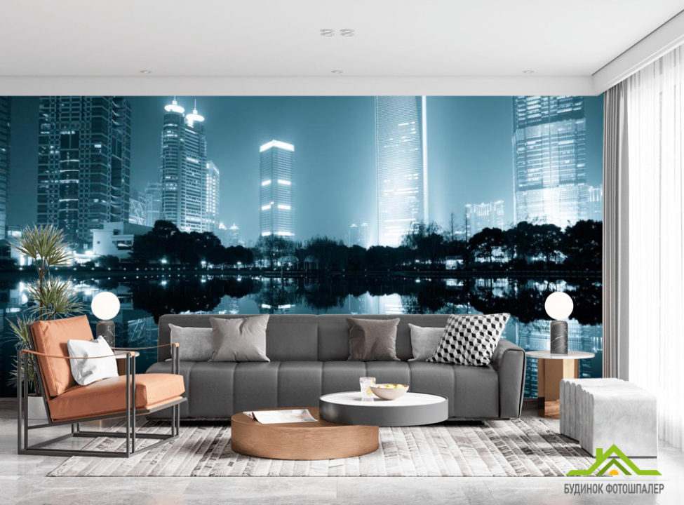 выбрать Фотообои Дома, вода, туман Фотообои Город на стену