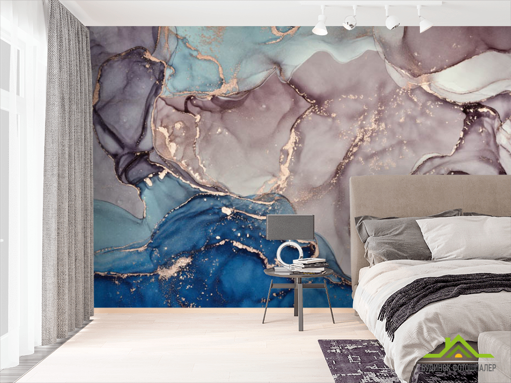 Фотошпалери fluid art в блідих тонах