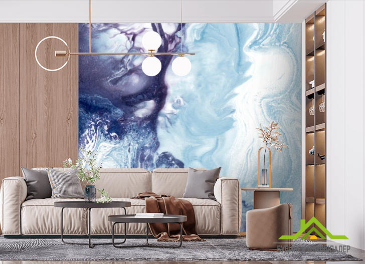 Фотообои Сине-фиолетовый флюид